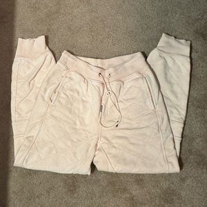Free People Pink Quilted Joggers